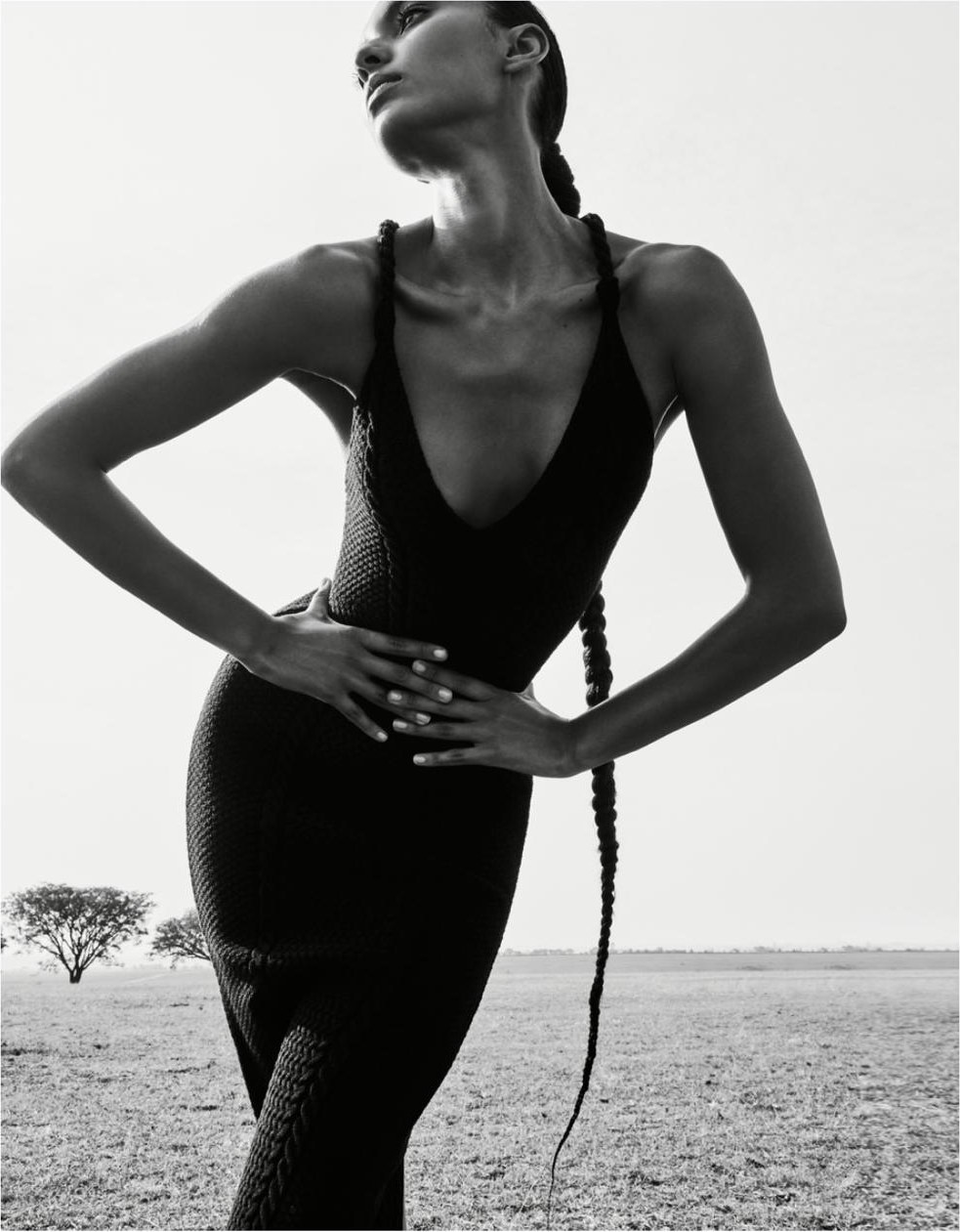 Bruna Rosa, black and white editorial